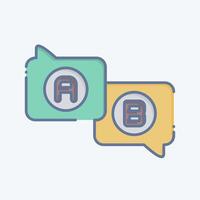 Icon Question And Answer. related to Learning symbol. doodle style. simple design illustration vector