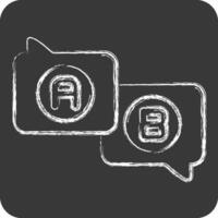 Icon Question And Answer. related to Learning symbol. chalk Style. simple design illustration vector