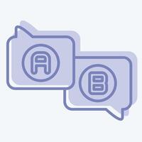 Icon Question And Answer. related to Learning symbol. two tone style. simple design illustration vector
