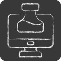 Icon Chemistry Tutorial. related to Learning symbol. chalk Style. simple design illustration vector