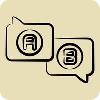 Icon Question And Answer. related to Learning symbol. hand drawn style. simple design illustration vector