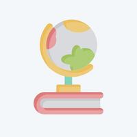 Icon Global Education 2. related to Learning symbol. flat style. simple design illustration vector