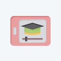 Icon Video Tutorial. related to Learning symbol. flat style. simple design illustration vector