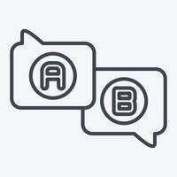 Icon Question And Answer. related to Learning symbol. line style. simple design illustration vector