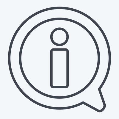 Icon Information Signal. related to Learning symbol. line style. simple design illustration