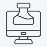 Icon Chemistry Tutorial. related to Learning symbol. line style. simple design illustration vector