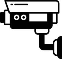 Camera glyph and line vector illustration