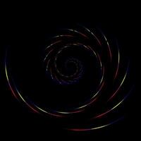 Detailed twirl, spiral element. whirligig effect. Circular, rotating burst lines. Whirl radial spokes. Coil, twirl abstract shape vector