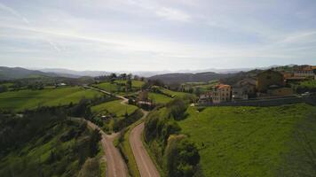 Antenne Aussicht von tineo im Asturien Spanien video