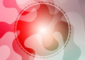 Red wave abstract circle center graphic background vector