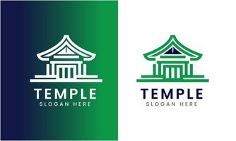 AI generated Temple logo icon symbol church tower religion building logo design minimalist modern template vector