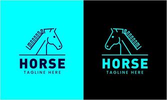 AI generated Horse minimalist modern unique logo icon symbol idea vector graphic design template