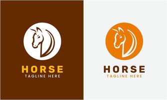 AI generated Horse minimalist modern unique logo icon symbol idea vector graphic design template