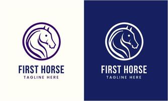 AI generated Horse minimalist modern unique logo icon symbol idea vector graphic design template