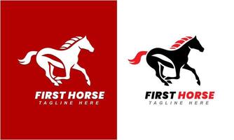 AI generated Horse minimalist modern unique logo icon symbol idea vector graphic design template