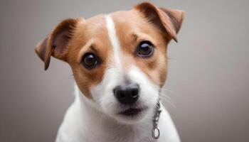 valiente Jack Russell terrier en naturaleza, perro fotografía foto