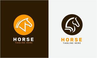 AI generated Horse minimalist modern unique logo icon symbol idea vector graphic design template