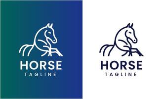 AI generated Horse minimalist modern unique logo icon symbol idea vector graphic design template