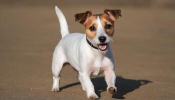 Brave Jack Russell Terrier in nature,Dog Photography photo