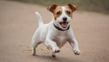 valiente Jack Russell terrier en naturaleza, perro fotografía foto