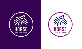 AI generated Horse minimalist modern unique logo icon symbol idea vector graphic design template