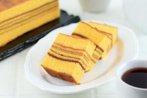 Lapis Philipine or Legit Filipin, Thousand Layer Cake with Sponge Cake. photo