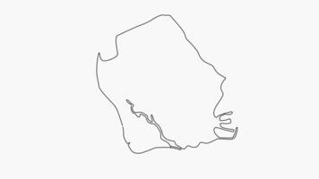 schizzo carta geografica di sekondi-takoradi nel Ghana video