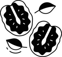 dried tomatoes glyph and line vector illustration