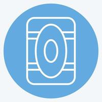 Icon Kneepad. related to Skating symbol. blue eyes style. simple design illustration vector