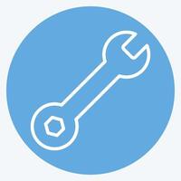 Icon Wrench. related to Skating symbol. blue eyes style. simple design illustration vector