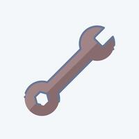 Icon Wrench. related to Skating symbol. doodle style. simple design illustration vector