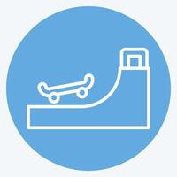 Icon Ramp 2. related to Skating symbol. blue eyes style. simple design illustration vector