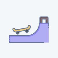 Icon Ramp 2. related to Skating symbol. doodle style. simple design illustration vector