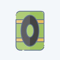 Icon Kneepad. related to Skating symbol. doodle style. simple design illustration vector