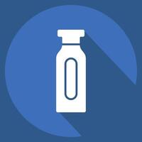 Icon Sport Bottle. related to Skating symbol. long shadow style. simple design illustration vector