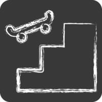 Icon Steps. related to Skating symbol. chalk Style. simple design illustration vector