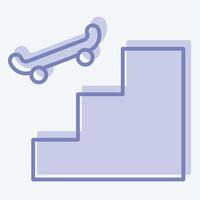 Icon Steps. related to Skating symbol. two tone style. simple design illustration vector