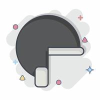 Icon Helmet. related to Skating symbol. comic style. simple design illustration vector