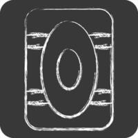 Icon Kneepad. related to Skating symbol. chalk Style. simple design illustration vector