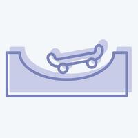 Icon Ramp. related to Skating symbol. two tone style. simple design illustration vector