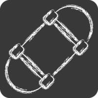 Icon Skateboard. related to Skating symbol. chalk Style. simple design illustration vector