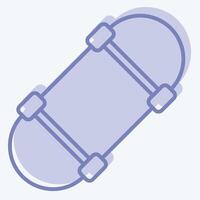 Icon Skateboard. related to Skating symbol. two tone style. simple design illustration vector