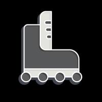 Icon Roller Skate. related to Skating symbol. glossy style. simple design illustration vector