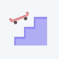 Icon Steps. related to Skating symbol. flat style. simple design illustration vector