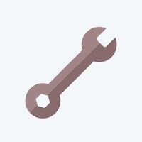 Icon Wrench. related to Skating symbol. flat style. simple design illustration vector