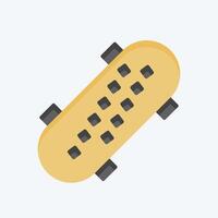 Icon Skateboard 2. related to Skating symbol. flat style. simple design illustration vector