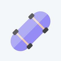 Icon Skateboard. related to Skating symbol. flat style. simple design illustration vector