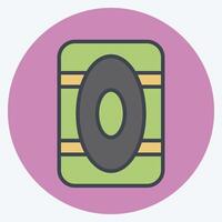 Icon Kneepad. related to Skating symbol. color mate style. simple design illustration vector