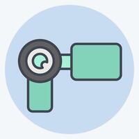 Icon Video Camera. related to Skating symbol. color mate style. simple design illustration vector