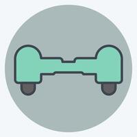 Icon Hoverboard. related to Skating symbol. color mate style. simple design illustration vector